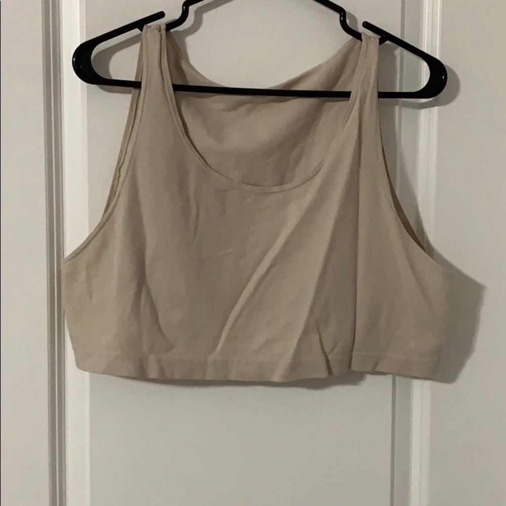 Beige crop top